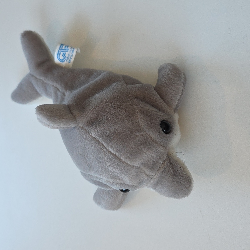 Plush Grey Dolphin Toy